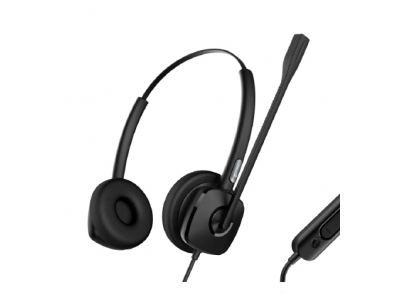 HS02: Headset USB BiAuricular com supressão de ruídos